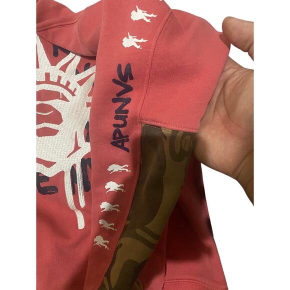 Aape By A Bathing Ape Crewneck Sweatshirt Medium Pink Statue of Liberty NYC Camo - Picture 4 of 10